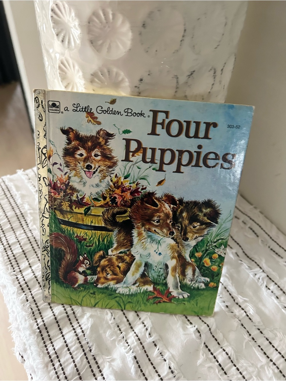 Vintage Little Golden Book: Four Puppies Children's Picture Book
